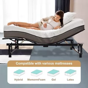 Electric Ergonomic Adjustable Bed Base King Size w/Independent Incline & Remote - Picture 1 of 10