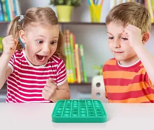 5 PIECE PUSH POP SILICONE FIDGET TOY ANXIETY STRESS RELIEF POP BUBBLE GAME - Picture 1 of 8