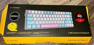 E-Yooso Z-686 Mechanical Wired Gaming Keyboard--RGB Backlit-Red Switches-68 keys - Picture 1 of 4