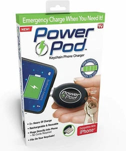 Power Pod Keychain Handy Phone Charger Portable Emergency Battery Saver (USB-C) - Picture 1 of 6