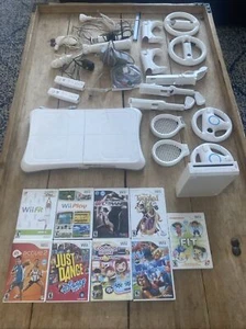 Nintendo Wii RVL-001 USA Video Game Console Controller 9 Game Bundle MANY EXTRAS - Picture 1 of 21