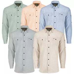 Drake Waterfowl Traveler's Mini Grid Long Sleeve Shirt - Picture 1 of 8