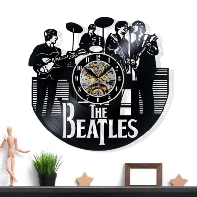 Reloj de pared de vinilo The Beatles - Decoración retro - Acento único para el hogar - Regalo perfecto Foto 1 de 4