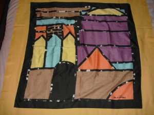 Foulard style "Carré de soie" JEHAN DE FABREGUES - Picture 1 of 3