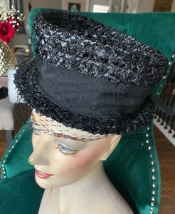 Rare Connie Mae vintage pillbox hat 1940s-1950s - Picture 1 of 6