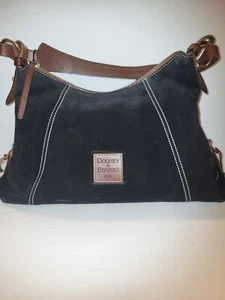 Dooney & Bourke Vintage Black Suede Bag - Picture 1 of 12