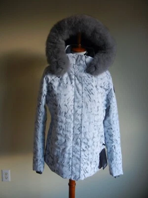 Obermeyer Ski Jacket Real Fox Hood Trim Multi-Color SZ 12 Women's - Image 1 of 4