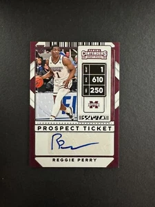Reggie Perry 2020 Contenders Draft Picks Prospect Ticket Auto #82 Rookie 2 - Picture 1 of 2