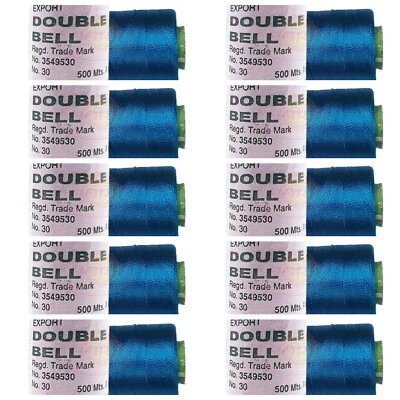 10X Viscose Rayon Yarn Thread Dark Blue Colour 500mtr,Hand & machine embroidery - Image 1 of 3