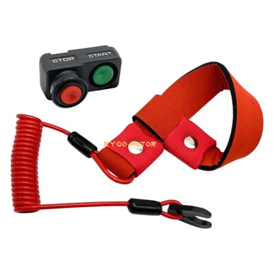 Interruptor de parada de apagado de cordón de seguridad para Kawasaki Jet Ski 300SX JS300 1986-91 Foto 1 de 4