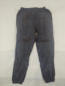 Pantalón Nike Vintage Para Hombre Grande Pista Cortavientos Tobillo Cremallera Logo Negro 100% Nylon - Imagen 1 de 8