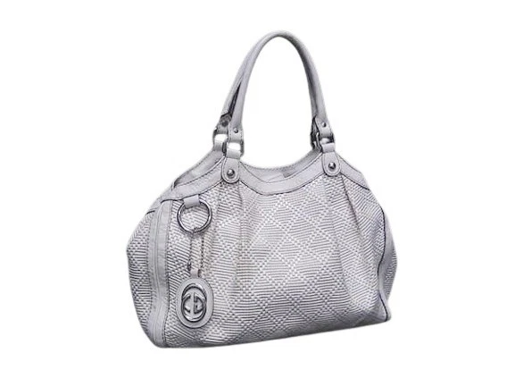 Bolso de Mano GUCCI Diamante Cuero Paja 211944 Plata Herrajes 797572 Foto 1 de 4