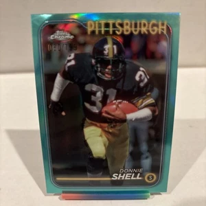 2024 Topps Chrome DONNIE SHELL Aqua Refractor /199 Pittsburgh Steelers SP - Picture 1 of 2