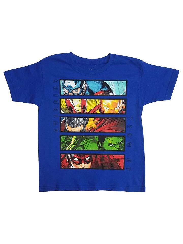 Marvel Boys Blue Avenger Short Sleeve T-Shirt Tee Shirt S (5-6) - Image 1 of 1