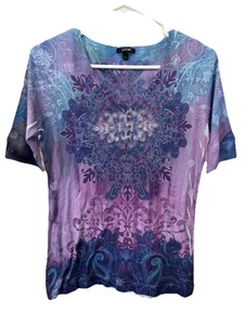 Apt 9 Top Women’s Small Henley Popover Y2K Bella Swan Elena Gilbert Bling Fairy - Picture 1 of 13