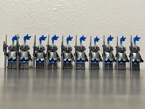 10 Lego Black Falcon Axemen Knight Minifigures - Picture 1 of 6