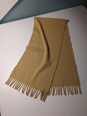 Amicale Unisex 100% Superfine Wool Scarf. So Soft Lightweight Camel Color - Image 1 of 4