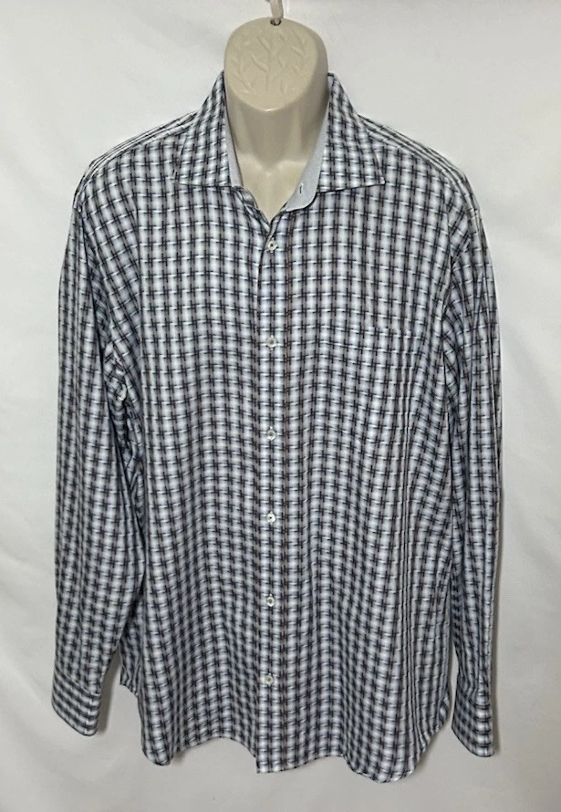 Bugatchi Mens Button Up Cotton Shirt Classic Fit Size XL NWOT - Image 1 of 4