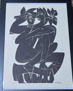Helmut Grieshaber Grieshaber, HAP Vintage Print In A New Frame Art Abstract - Picture 1 of 11