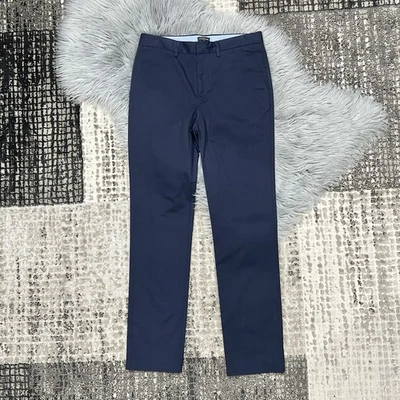 Crewcuts Thompson Chino Pants Boys Navy Beige Straight Leg Adjustable Size 16 - Image 1 of 4