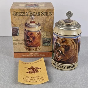 Budweiser Grizzlybär Bierstein gefährdete Arten 63461 Vintage 1992 6,5" - Bild 1 von 22