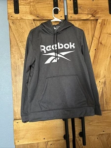 REEBOK FELPA UOMO CON CAPPUCCIO PULLOVER FELPA GRIGIO CAPPUCCIO Tg MEDIA - Foto 1 di 14