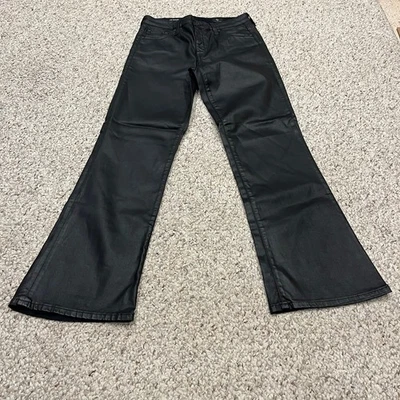 Pantalones AG Adriano Goldschmied The Quinne Crop tiro alto recortados acampanados talla 27 Foto 1 de 4