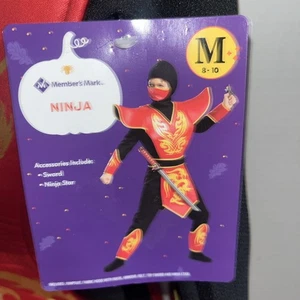 Disfraz de Ninja para Niños Dragón Dorado Ninja Niños Disfraz de Halloween Mediano 8/10 - Imagen 1 de 5