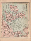 1915 MAP ~ BRITISH ISLES SHOWING NATURAL RESOURCES STEAMER ROUTES