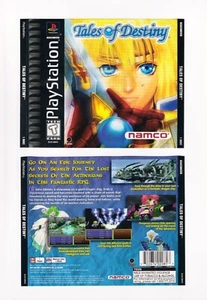 Tales of Destiny - Inserti opere d'arte superiori e inferiori - Autentici - PlayStation PS1 - Foto 1 di 2