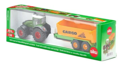 SIKU FARMER 1:50  TRATTORE FENDT 942 VARIO CON RIMORCHIO CARGO E CARRELLO   1989 - Immagine 1 di 2
