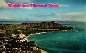 Postal Waikiki y cabeza de diamante, Hawaii - Imagen 1 de 2