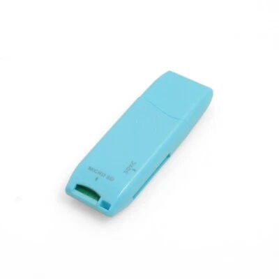 System-S 2 in 1 USB Typ A 3.0 zu Micro SD SDXC SDHC Kartenleser Adapter in blau - Bild 1 von 3