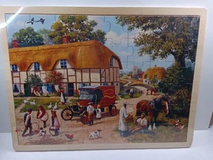 Simplex Toys Nostalgic Wooden Puzzle Countryside 16x12 inches New Netherlands - Picture 1 of 1