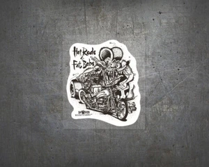Hot Rods & Fat Bobs original Ed Roth Aufkleber - NOS Aircooled Rat Fink Sticker - Bild 1 von 1