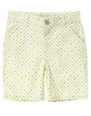 GYMBOREE GREEK ISLE STYLE GREEN MOSAIC BERMUDA SHORTS 3 4 5 6 7 8 NWT - Image 1 of 2