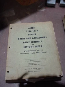 1946-1974 Chevrolet Dealer Parts And Accessories Price Schedule - Bild 1 von 2
