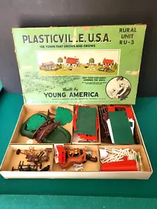 VTG 1947 1/48 Scale Plasticville USA Rural Unit RU-3 By Bachmann Bros -RARE FIND - Picture 1 of 24