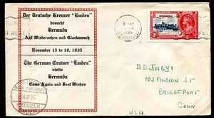 BERMUDA: (15551) SJ/GERMANY/”EMDEN” PAQUEBOT CANCEL/COVER 1935 - Picture 1 of 2