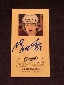 2009-10 (COYOTES) Upper Deck Champ's Signatures #CSMB Mikkel Boedker AUTO