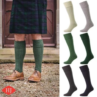 HJ Hall Kilt Socken Herren Premium Wollmischung Kniehohe Hose Socke