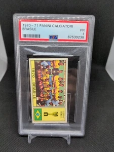 1970-71 Panini Calciatori Brasile Team Pele Jairzinho Rivelino PSA 1 RARE LOWPOP - Picture 1 of 3