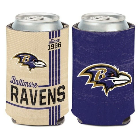 Baltimore Ravens Vintage Design NFL Can Cooler 12oz Collapsible Koozie Cover