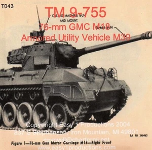 T043 TM 9-755 M18 Tank Destroyer, Easy 1 Productions - Picture 1 of 11