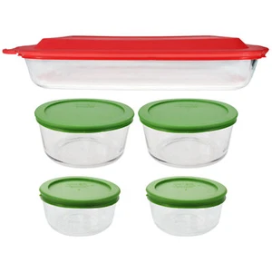 Pyrex 10-Piece Holiday Bundle for 233, 7200 and 7202 Glassware with Lids  - Picture 1 of 8
