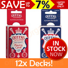 12x Decks Bulk Buy Queen's Slipper 52's Playing Cards Blue Red Casino Quality