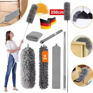 6X Staubwedel teleskop waschbar 5stk Staubwischer Extra Lang Ausziehbar 250cm DE - Bild 1 von 15