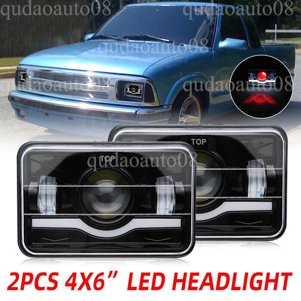 Fit For Chevrolet S10 Blazer 1995-1997 4x6" LED Projector Headlight Sealed Beam Foto 1 de 4