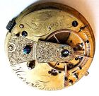HENRY F . JAMES - LONDON Antique Fusee Pocket Watch Movement