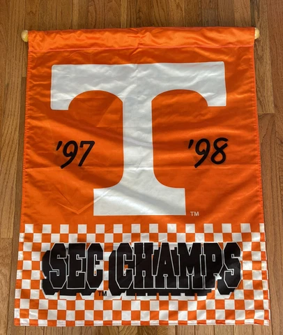 RARE Tennessee Volunteers 97-98  Back To Back SEC Champions 37”x31” Wall Banner Cover